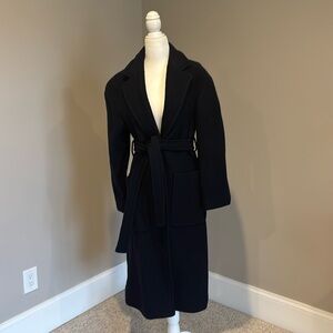 J Crew Navy Blue Wool Wrap coat